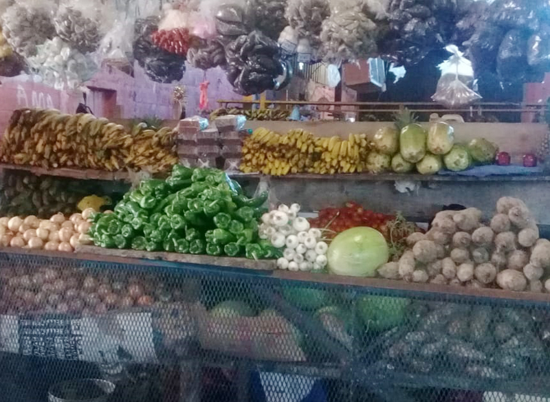 Frutas y verduras en Mercado Municipal de Camoapa