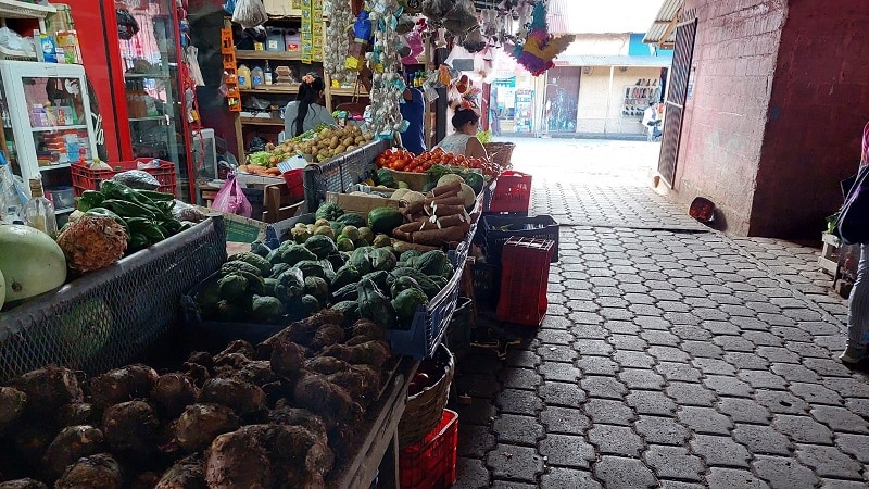 Pasillo en el mercado de Camoapa