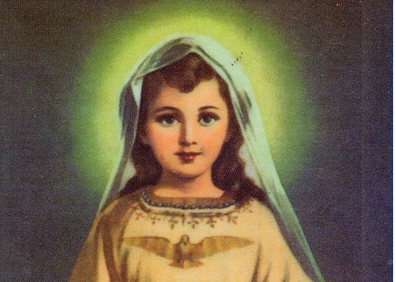 Virgen María Niña Stock