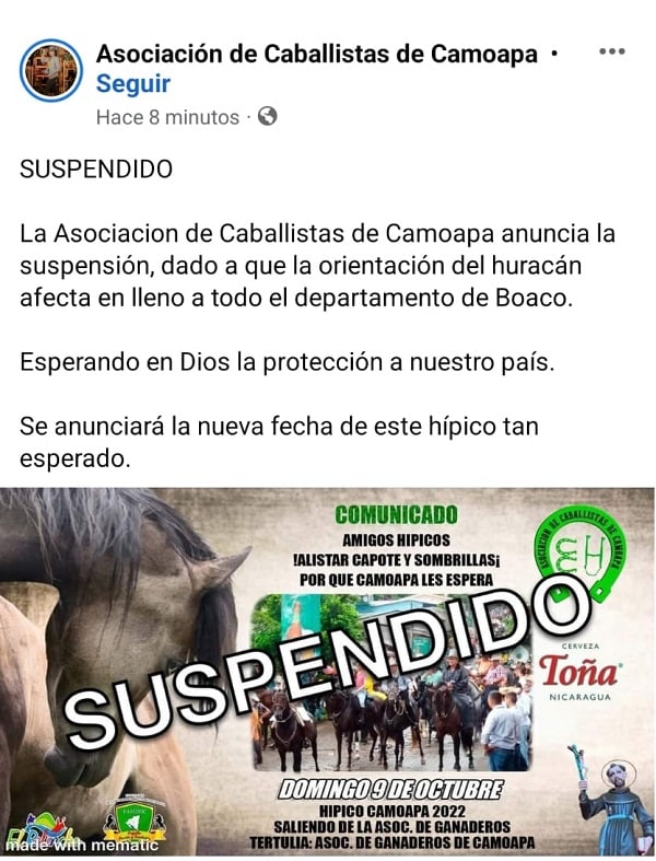 Hípico suspendido huracán Julia
