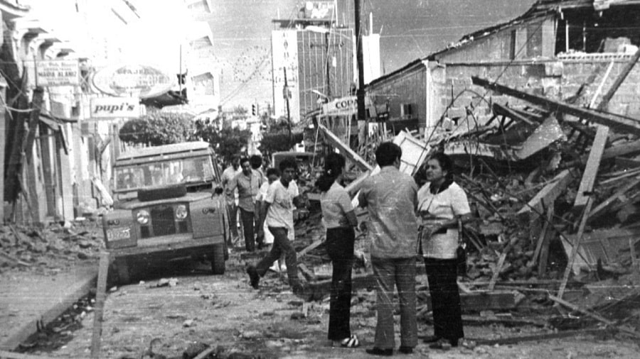 El terremoto de 1972 duró unos 30 segundos, los cuales bastaron para que la ciudad completa quedara destruida. Foto: Archivo La Prensa