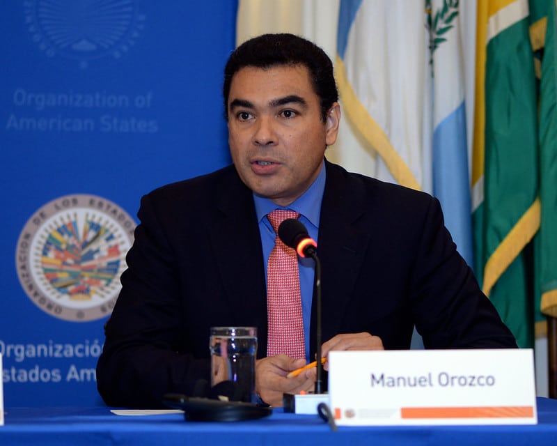 Manuel Orozco, director del programa de Migración, Remesas y Desarrollo Económico de Diálogo Interamericano