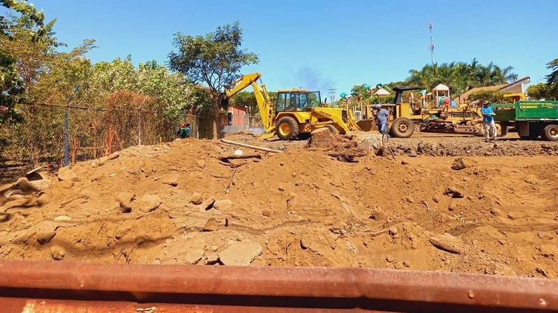 Proyecto parque acuático. Foto tomada de Facebook de la Alcaldía de Chinandega.