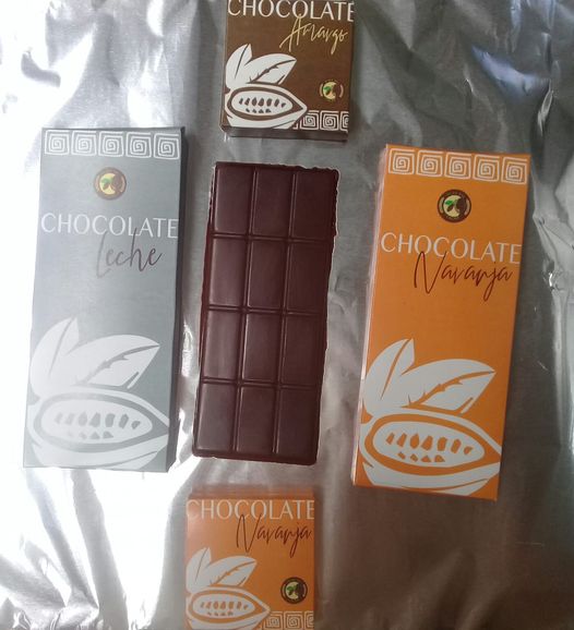 Esta es la presentación de la barra de chocolate producido en El Castillo, departamento de Río San Juan