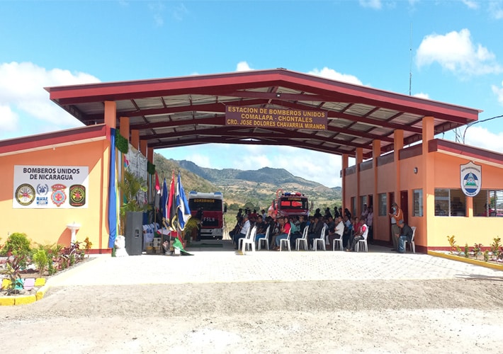 La estación de Bomberos Unidos número nueve de Chontales, se inauguró este martes 31 de enero en el empalme de Santa Rosa-Comalapa