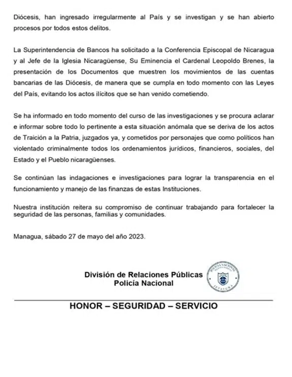 Nota de Prensa No. 010- 2023 - Segunda página