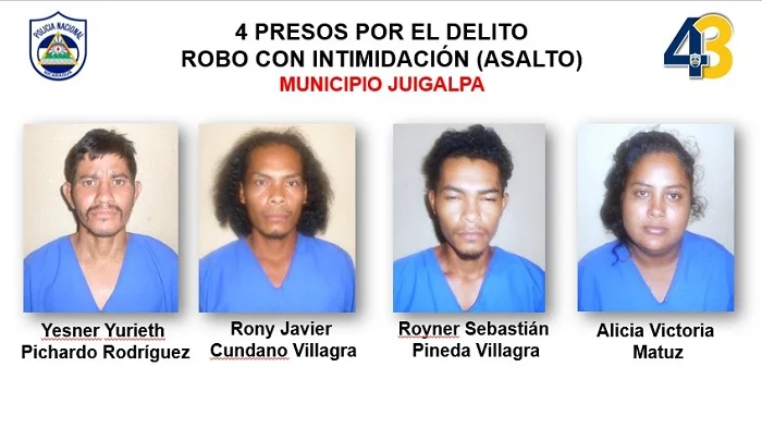 Tras las rejas, nueve personas vinculadas a diferentes delitos