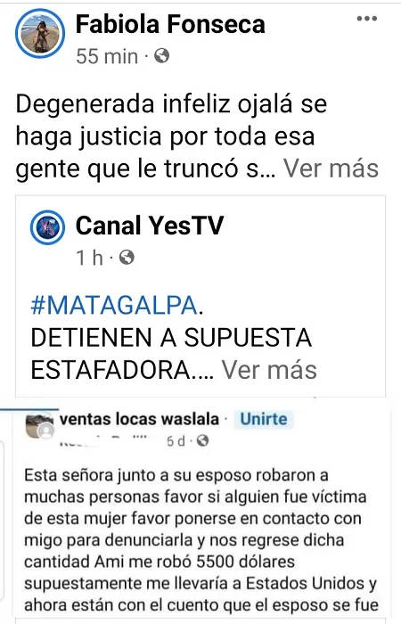 Fabiola Fonseca denuncia en sus redes sociales