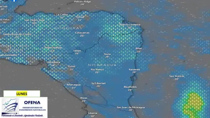 Cuatro Ondas Tropicales provocarán lluvias esta semana en el país