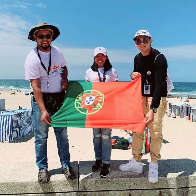 La delegación de los jóvenes católicos nicaragüenses en Portugal