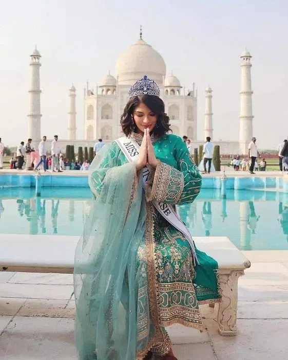 Sheynnis Palacios Cornejo en Taj Mahal Beauty de India. Cortesía