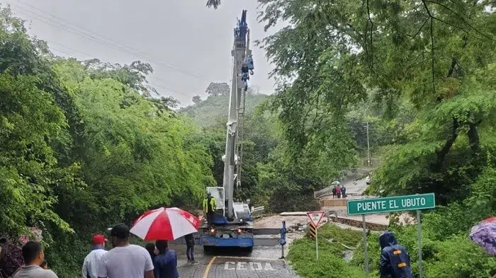 Destrucción de vías públicas en Nicaragua por lluvias intensas