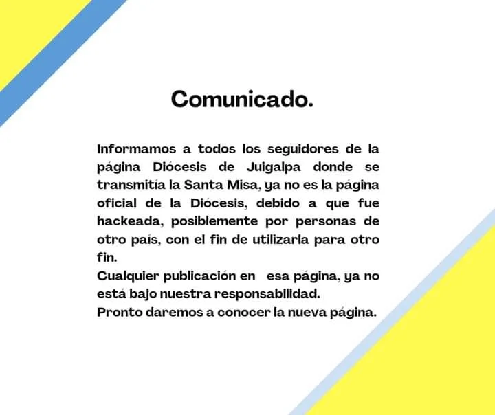 Comunicado oficial de la Diócesis de Juigalpa 