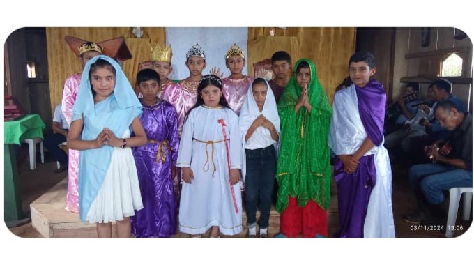 Niños de catequesis de comunidades de Camoapa celebran el Día de Todos los Santos