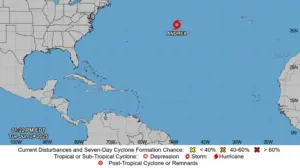 Andrea se convierte en la primera tormenta tropical de la temporada en el Atlántico