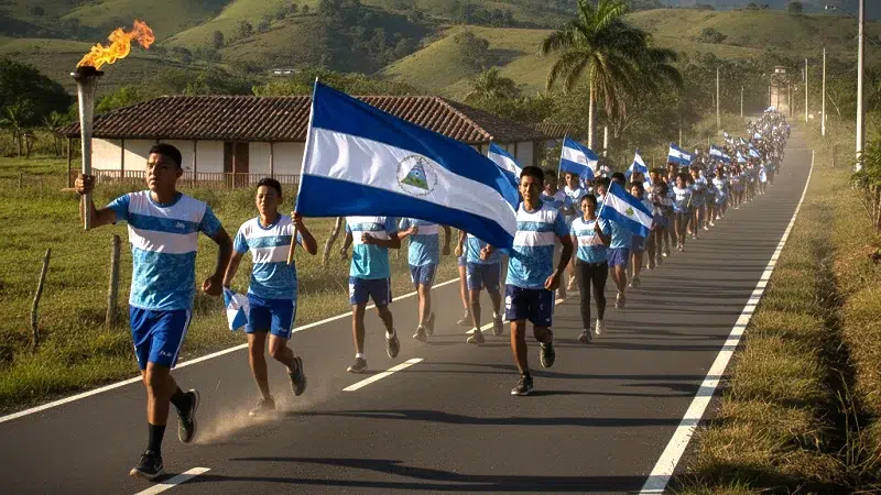 La Antorcha Centroamericana recorre Nicaragua celebrando 204 años de independencia