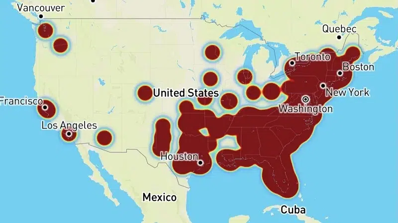Cortes masivos de Verizon dejan sin servicio a miles en EE. UU.