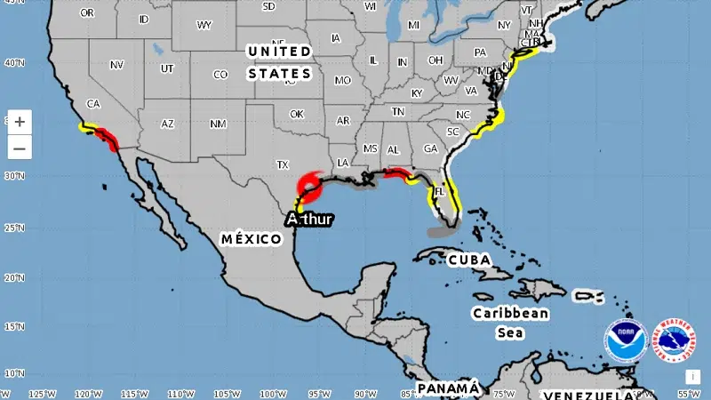 Arthur se debilita tras ingresar a Texas